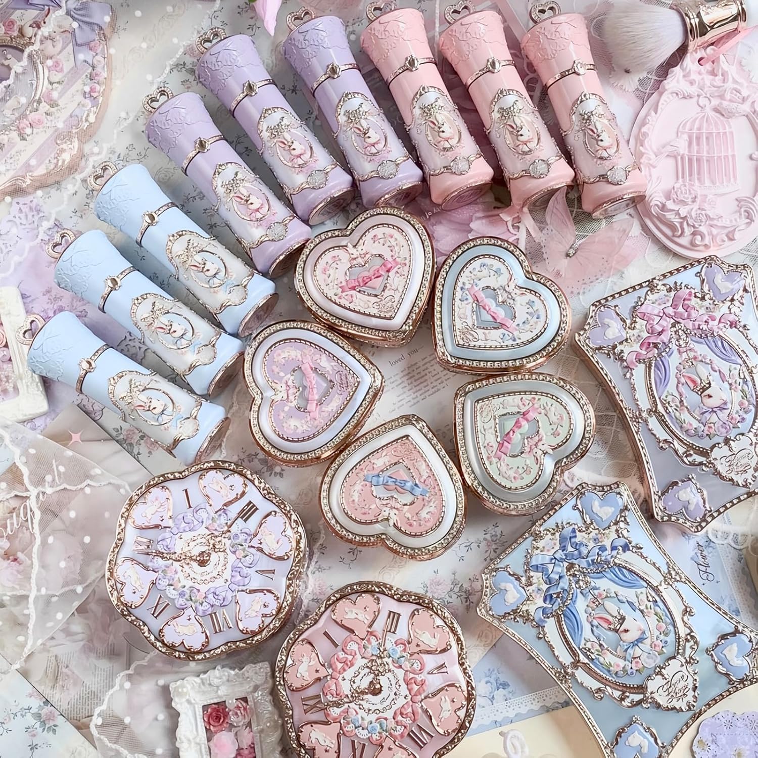 SET DE MAQUILLAJE FLOWER KNOWS BUNNY GARDEN ALL-IN 40 PIEZAS - 5
