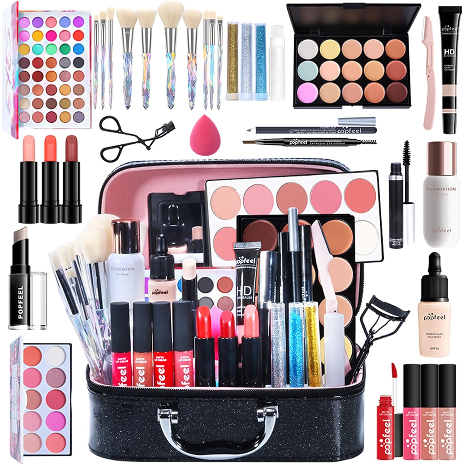 SET DE MAQUILLAJE PURE VIE ALL-IN-ONE HOLIDAY GIFT CON PALETA DE SOMBRAS, LABIAL, CORRECTOR, RUBOR, MÁSCARA, DELINEADOR, POLVO - 1