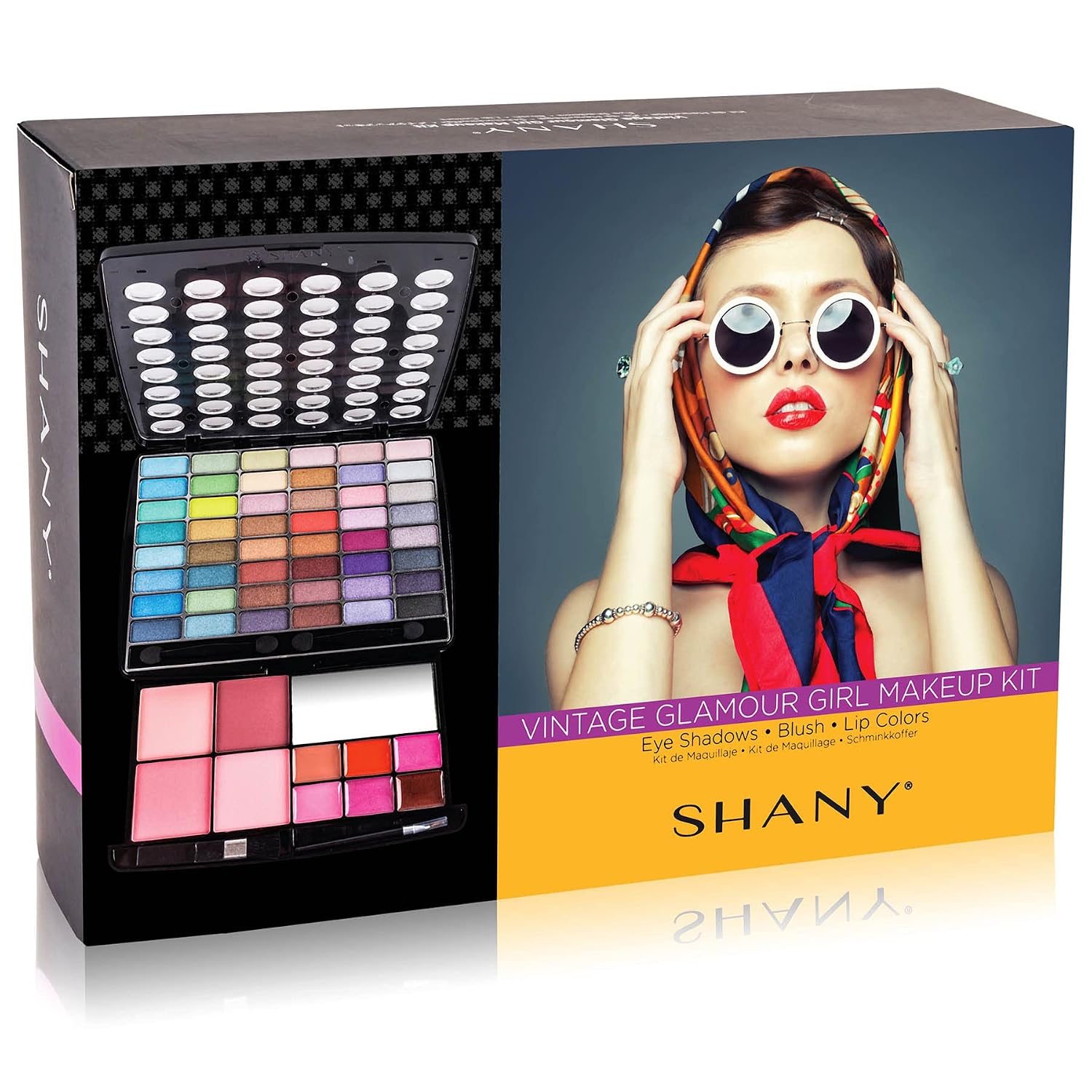 SET DE MAQUILLAJE SHANY GLAMOUR GIRL CON PALETA DE SOMBRAS, RUBORES, LABIALES Y ESPEJO - 5