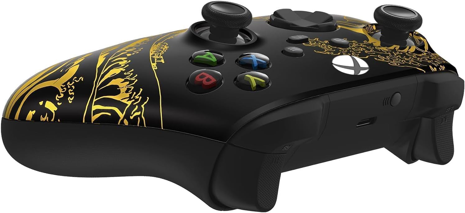 GAMEPAD CUSTOM CONTROLLERZZ INALÁMBRICO PARA XBOX SERIES X/S Y XBOX ONE MODELO GOLDEN WAVES - 4