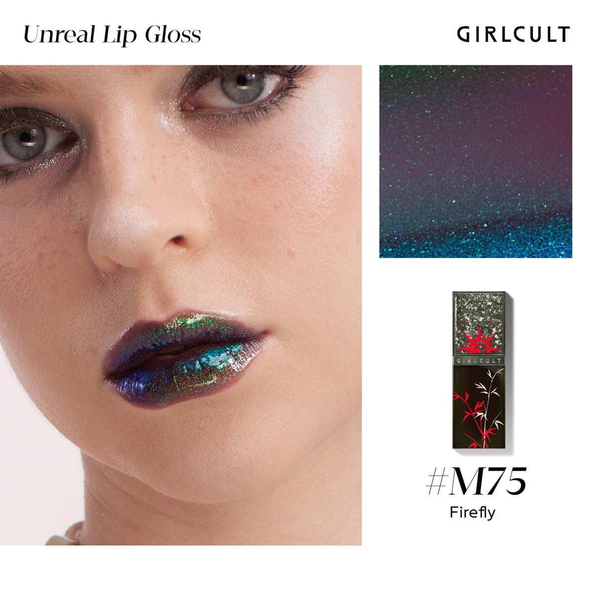 SET DE MAQUILLAJE GIRLCULT 5 PIEZAS SOMBRAS VERDES Y MARRONES CON LABIOS - 5