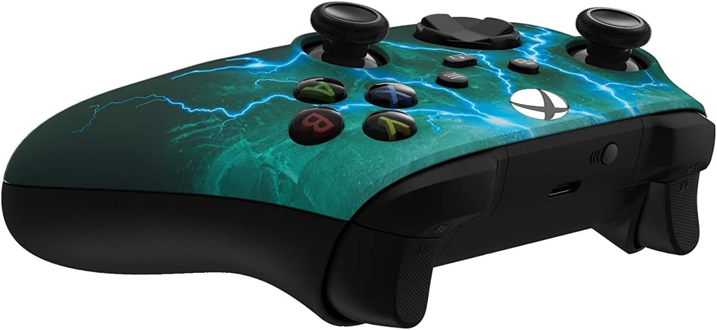 GAMEPAD CUSTOM CONTROLLERZZ INALÁMBRICO PARA XBOX SERIES X/S Y XBOX ONE VERDE GREEN SKIES - 4