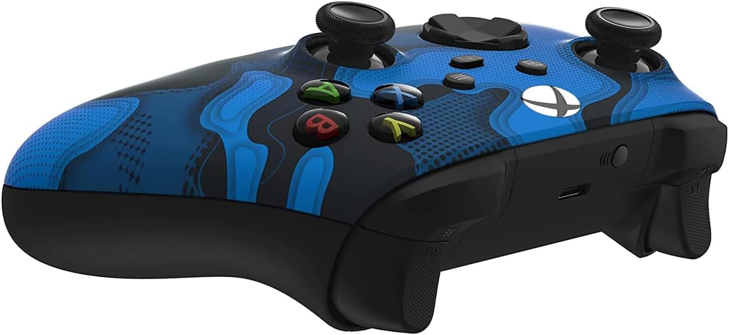 GAMEPAD CUSTOM CONTROLLERZZ INALÁMBRICO PARA MICROSOFT XBOX SERIES X/S Y XBOX ONE AZUL CAMUFLADO - 4