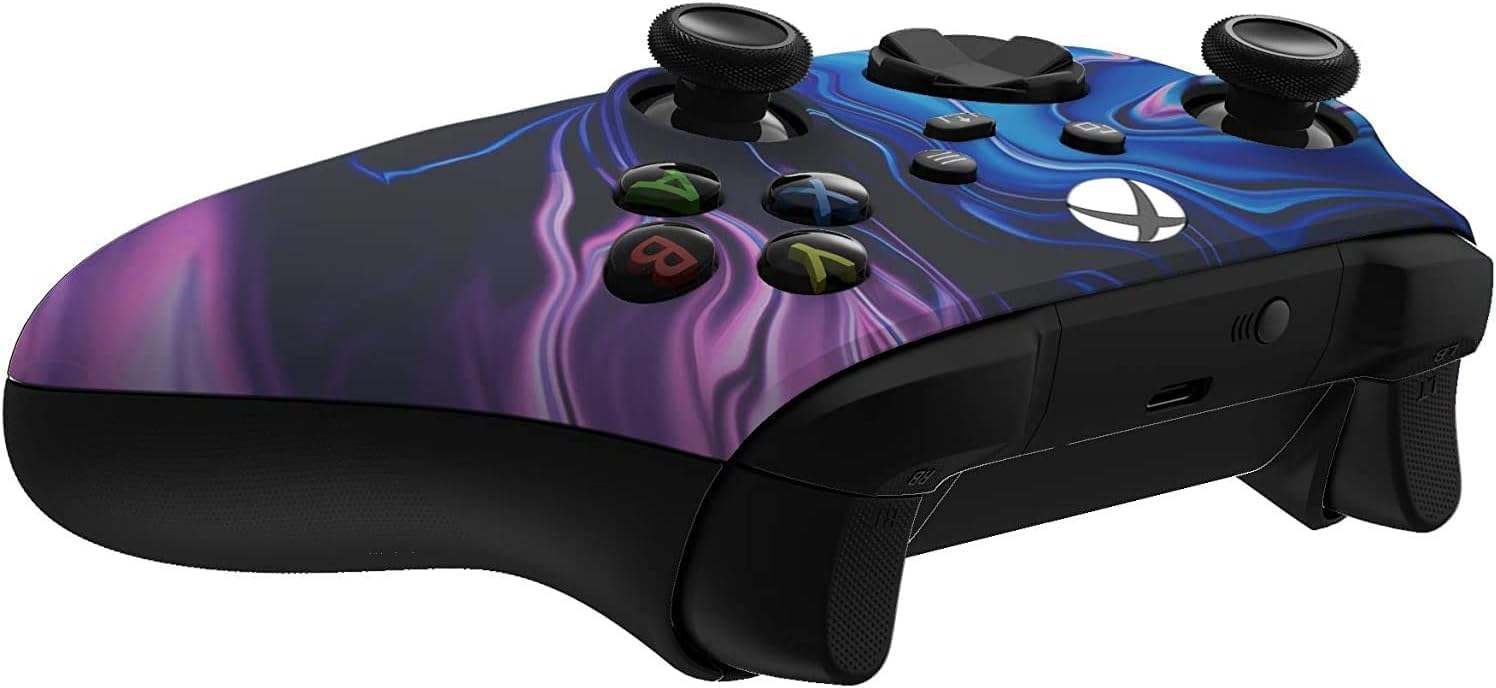 CONTROL INALÁMBRICO CUSTOM CONTROLLERZZ PARA XBOX SERIES X/S Y XBOX ONE AZUL Y PÚRPURA - 4