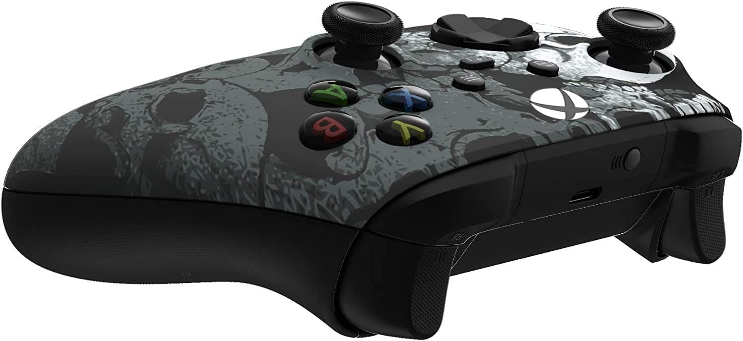 CONTROL INALÁMBRICO CUSTOM CONTROLLERZZ PARA XBOX SERIES X/S Y XBOX ONE BLACK SKULLZ - 4