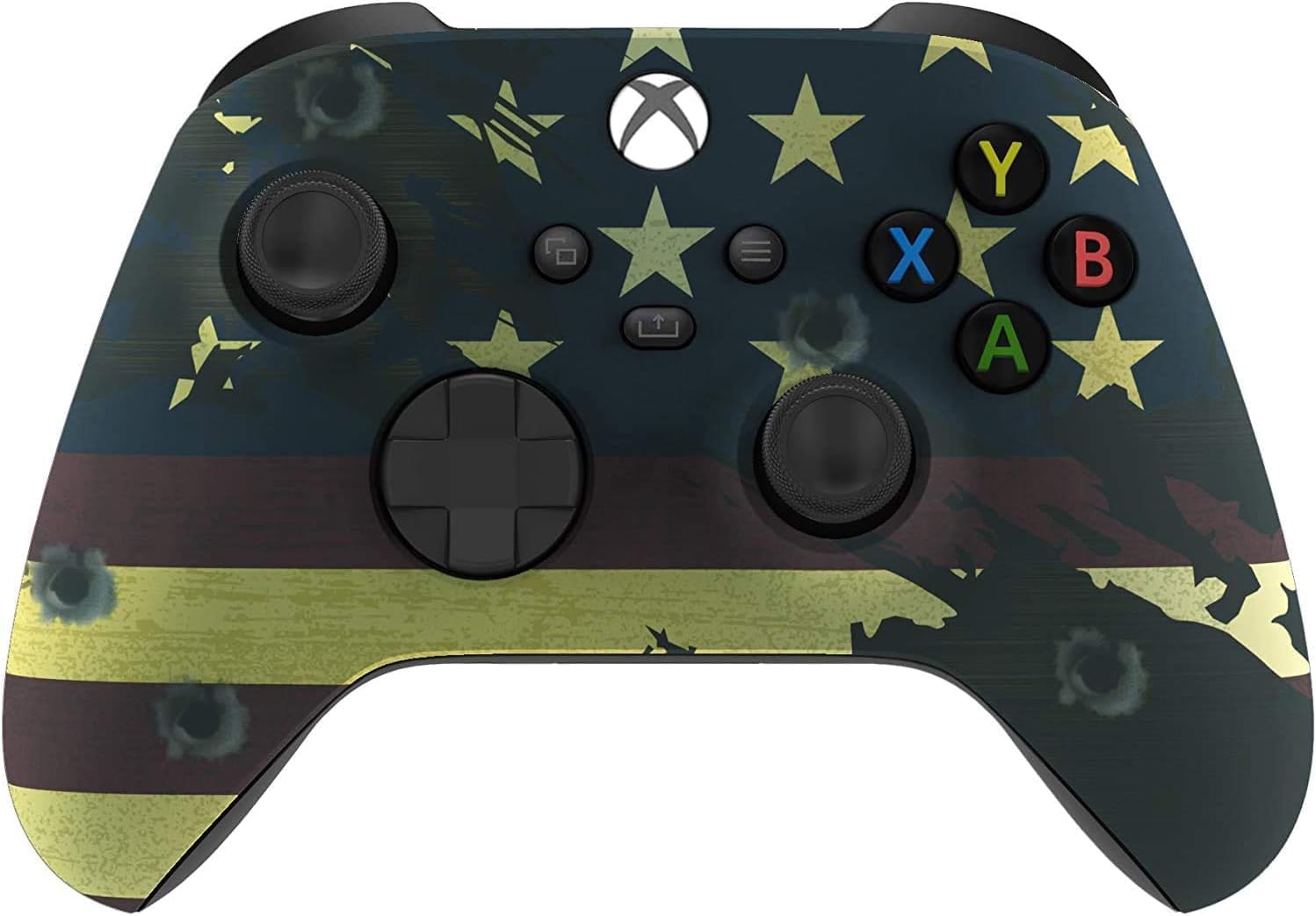 CONTROL INALÁMBRICO CUSTOM CONTROLLERZZ PARA XBOX SERIES X/S Y XBOX ONE CON DISEÑO BANDERA DE EE.UU. - 1