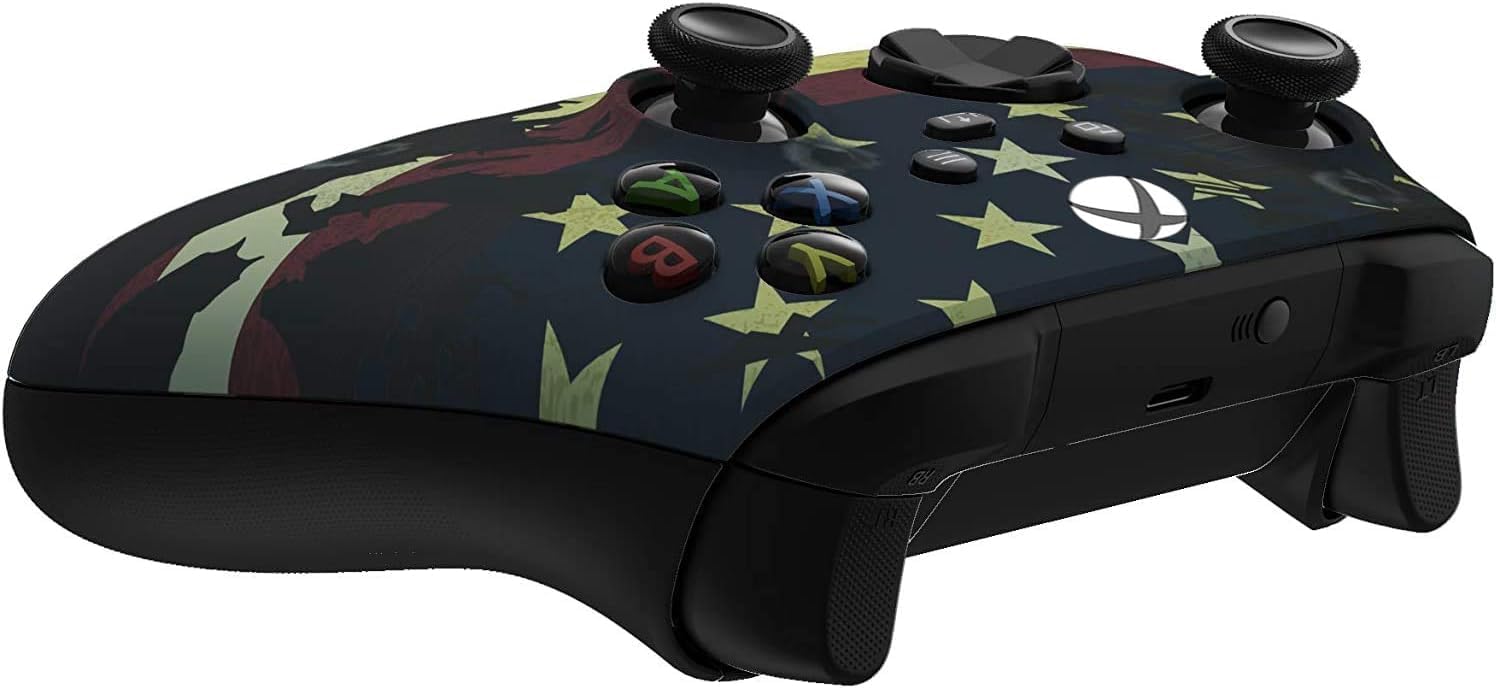 CONTROL INALÁMBRICO CUSTOM CONTROLLERZZ PARA XBOX SERIES X/S Y XBOX ONE CON DISEÑO BANDERA DE EE.UU. - 4