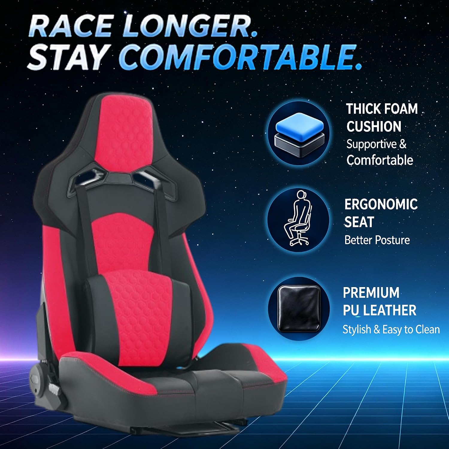 COCKPIT PARA SIMULADOR DE CARRERAS HPTMESX CON SOPORTE PARA MONITOR - 2