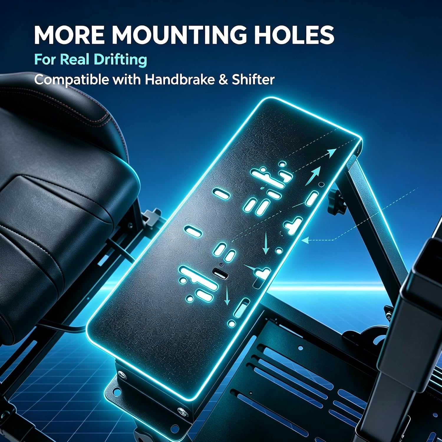 COCKPIT PARA SIMULADOR DE CARRERAS HPTMESX CON SOPORTE PARA MONITOR - 5