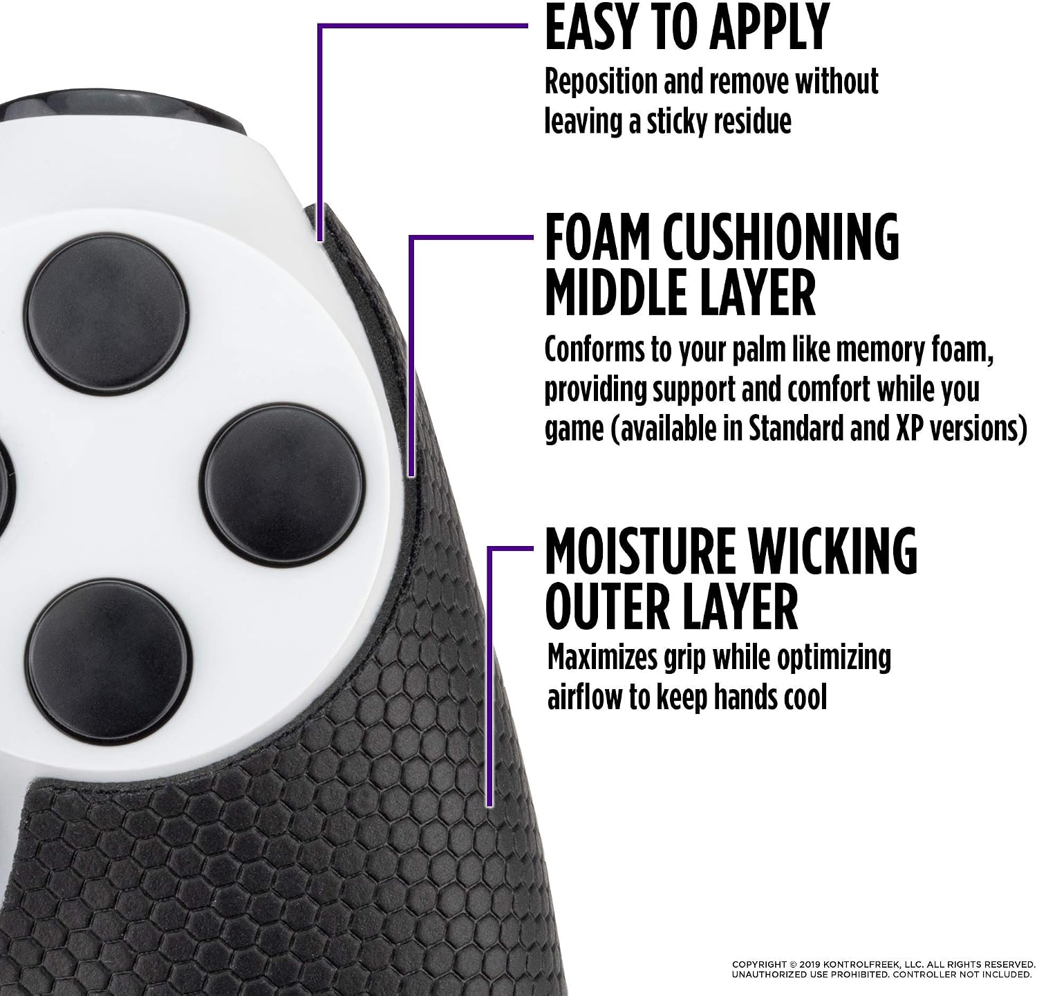 GRIP PARA CONTROL PLAYSTATION 4 KONTROLFREEK PERFORMANCE NIGHTFALL NEGRO - 3