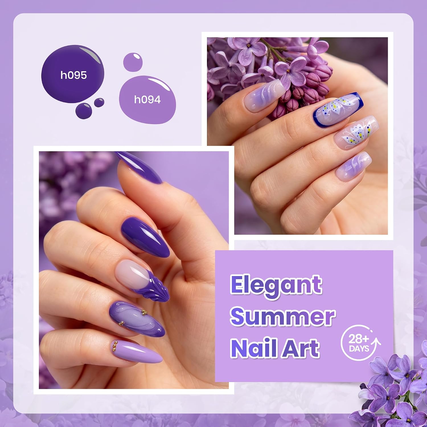 ESMALTES EN GEL BEETLES PURPLE SET MORADO Y AZUL OSCURO - 4