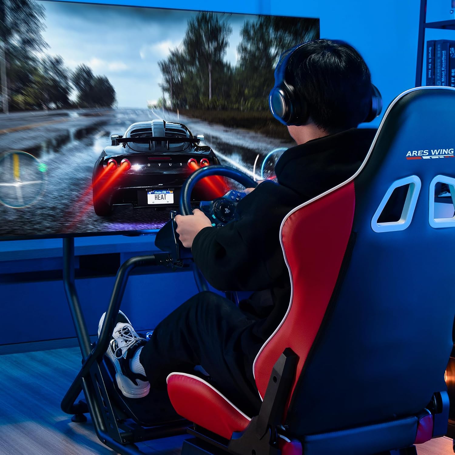 COCKPIT PARA SIMULADOR DE CARRERAS ARES WING CON SOPORTE PARA TV - 2
