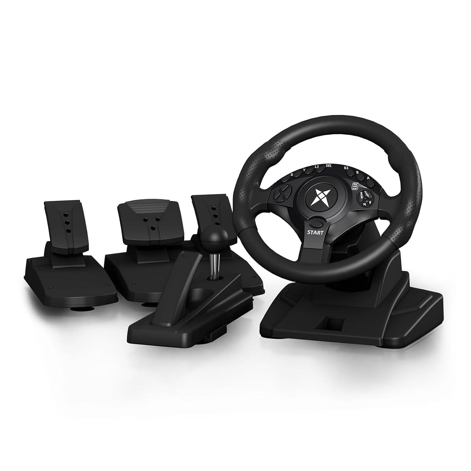 VOLANTE PARA PC NBCP CON PALANCA DE CAMBIOS 6 VELOCIDADES Y PEDAL LINEAL - 1