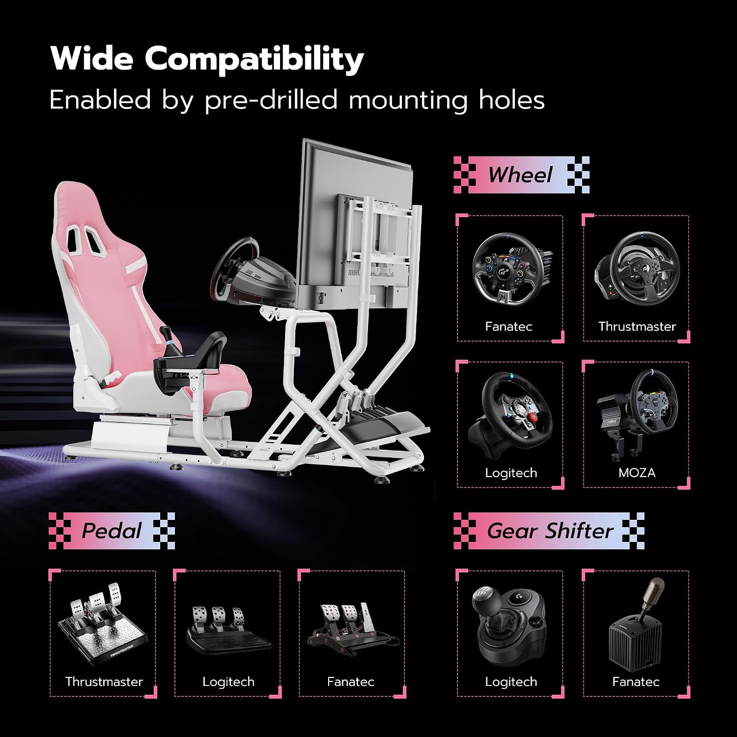 COCKPIT PARA SIMULADOR DE CARRERAS ARES WING CON SOPORTE PARA TV - 4