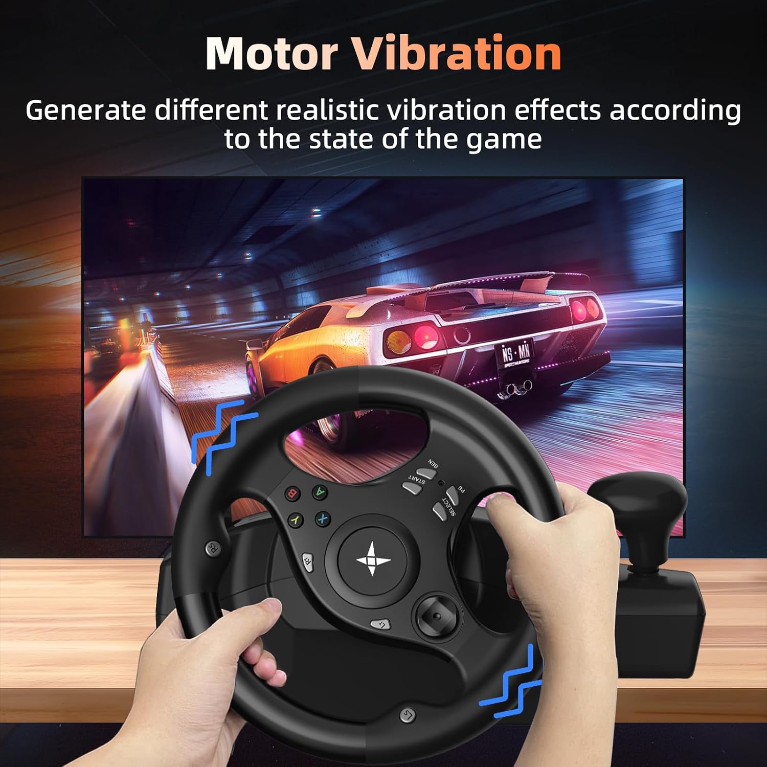 VOLANTE CON PEDALES DOYO GAMING PARA PC, XBOX ONE, XBOX SERIES X - 4