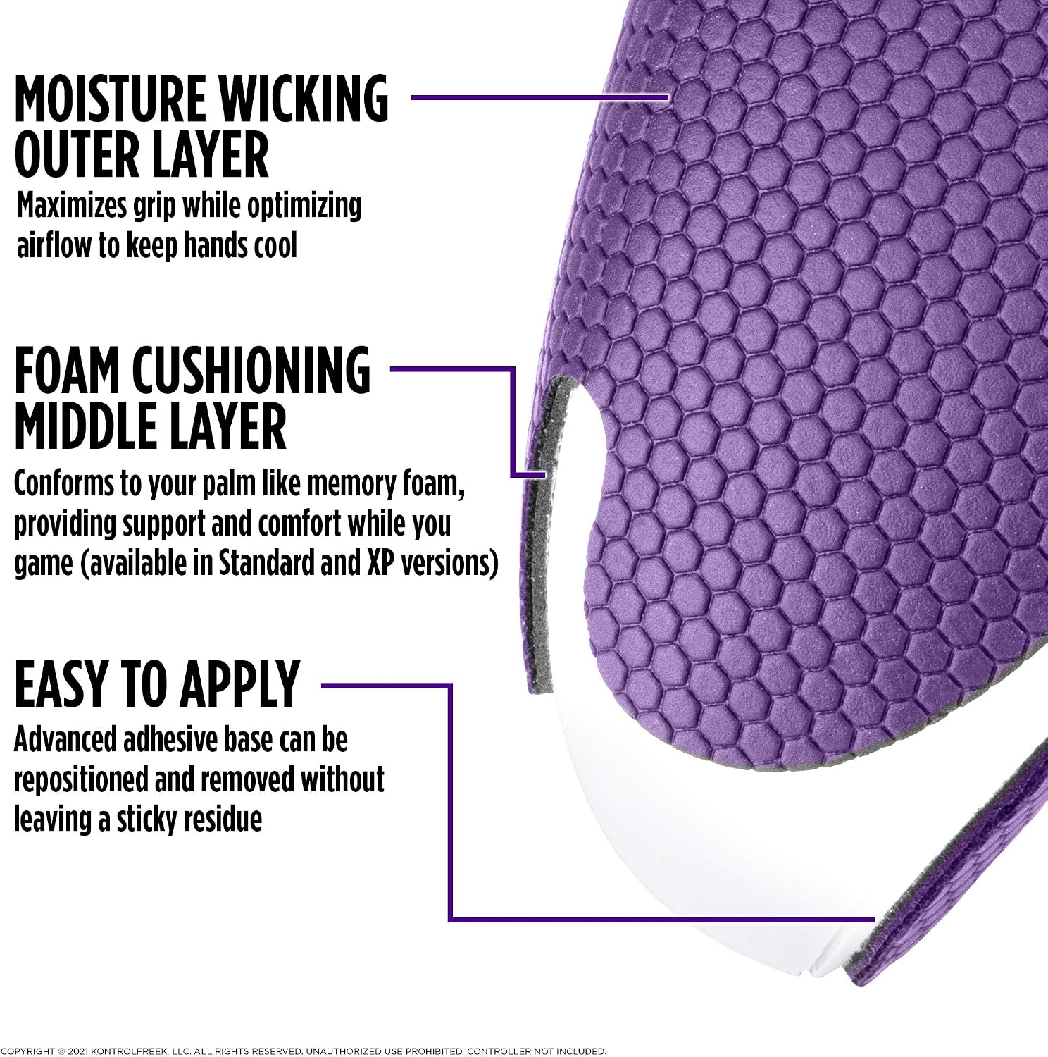 GRIP PARA CONTROL KONTROLFREEK PERFORMANCE GALAXY MORADO PARA XBOX ONE Y XBOX SERIES X - 3
