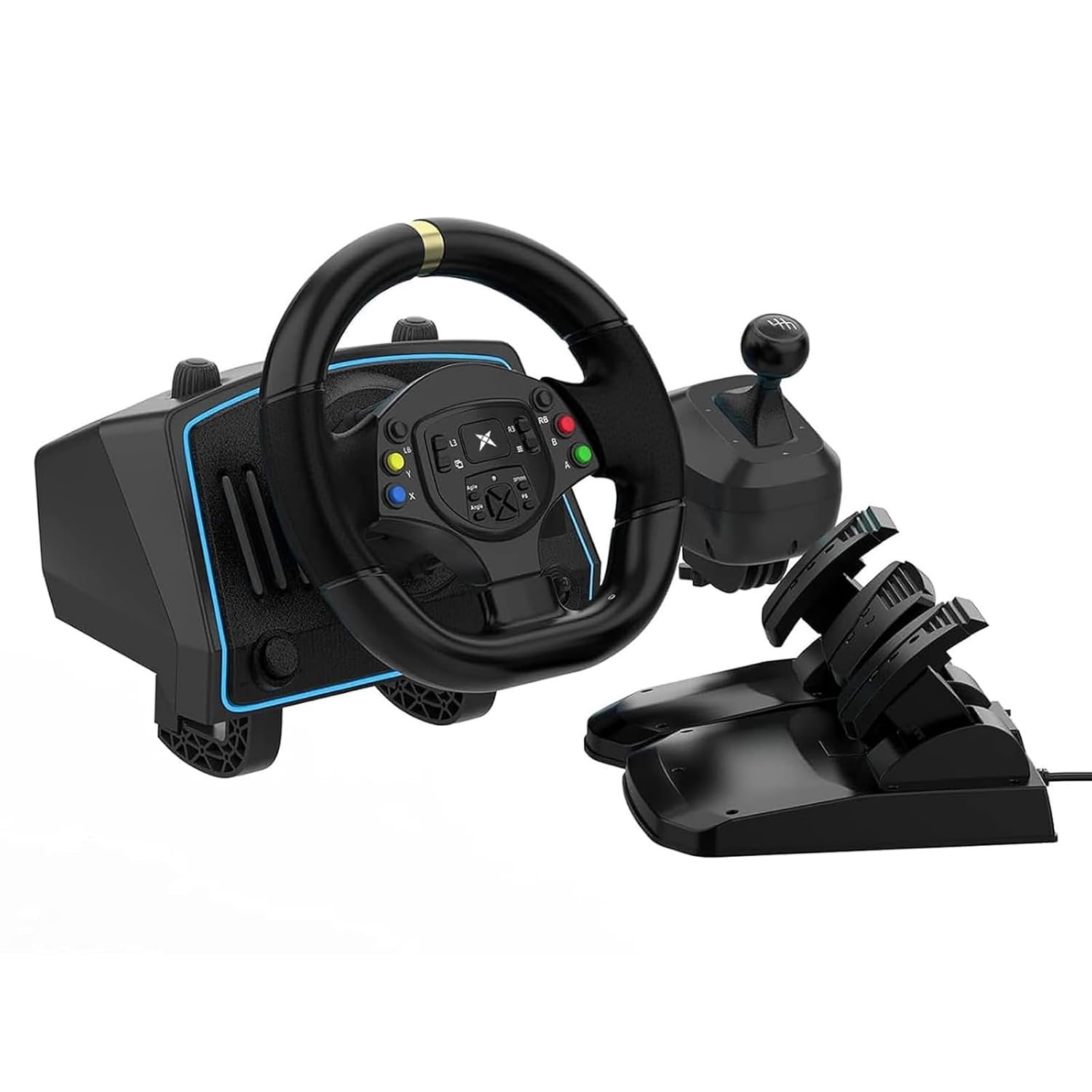VOLANTE PARA VIDEOJUEGOS DOYO G30 CON PEDALES Y PALANCA DE CAMBIOS 1080° - 1