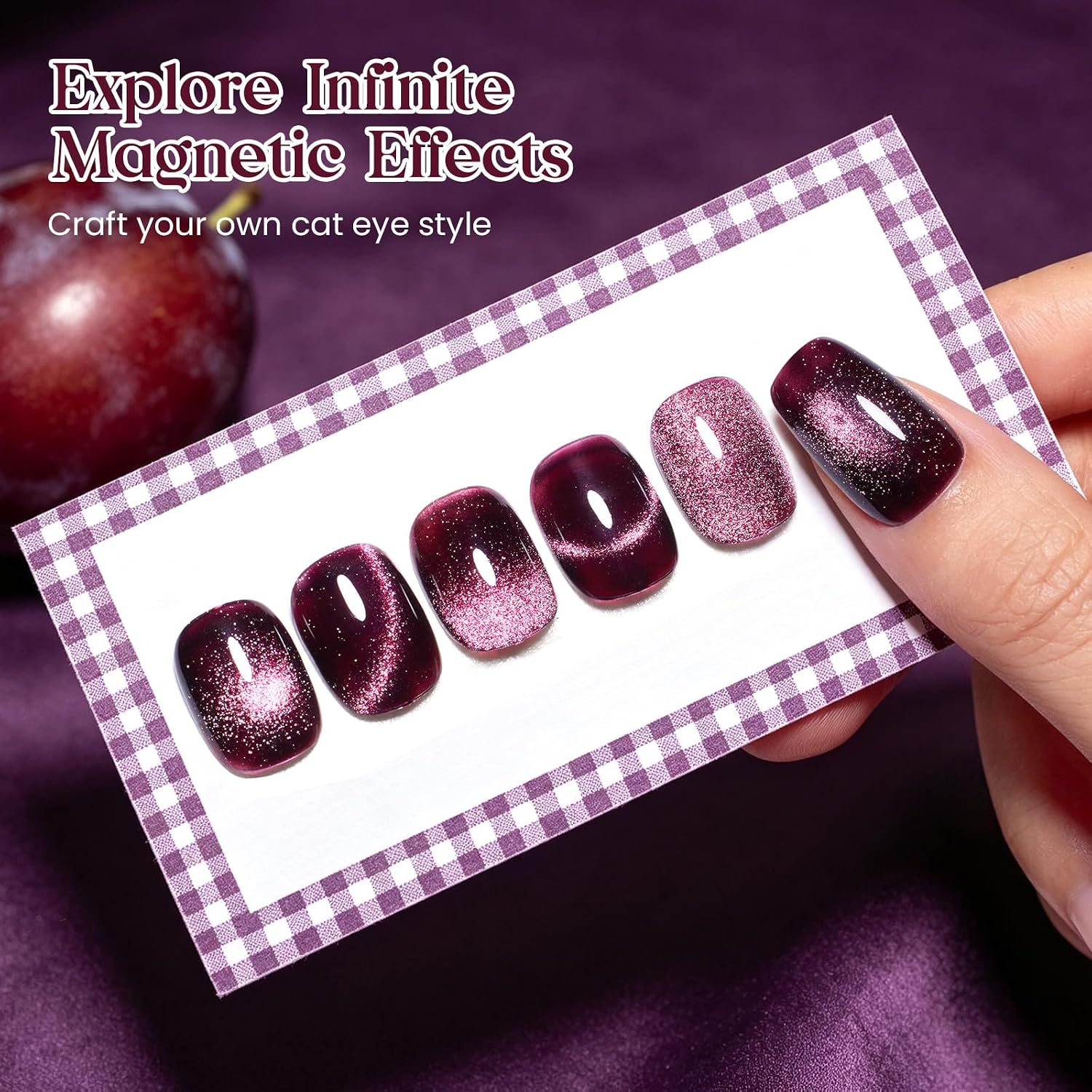 ESMALTE EN GEL BEETLES PURPLE CAT EYE PLUM FIZZ 15ML - 2