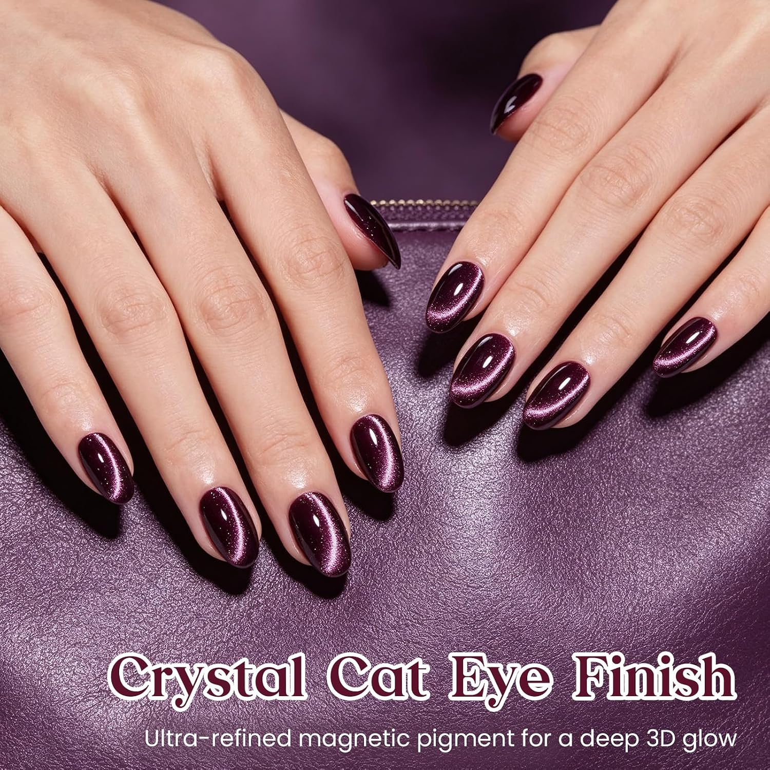 ESMALTE EN GEL BEETLES PURPLE CAT EYE PLUM FIZZ 15ML - 3