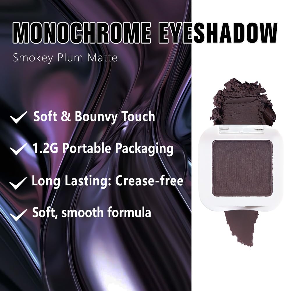 PALETA DE SOMBRAS DE OJOS EVPCT MATTE EGGPLANT PURPLE 9 COLORES - 3