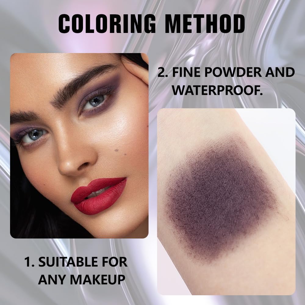 PALETA DE SOMBRAS DE OJOS EVPCT MATTE EGGPLANT PURPLE 9 COLORES - 4