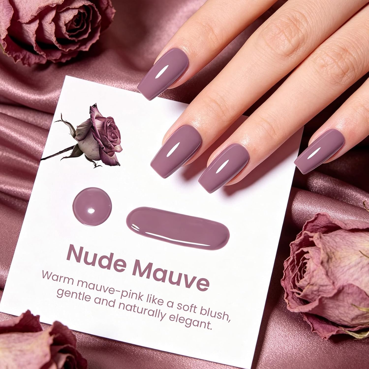 ESMALTE EN GEL BEETLES PURPLE 15ML PÚRPURA OSCURO NUDE MAUVE - 2