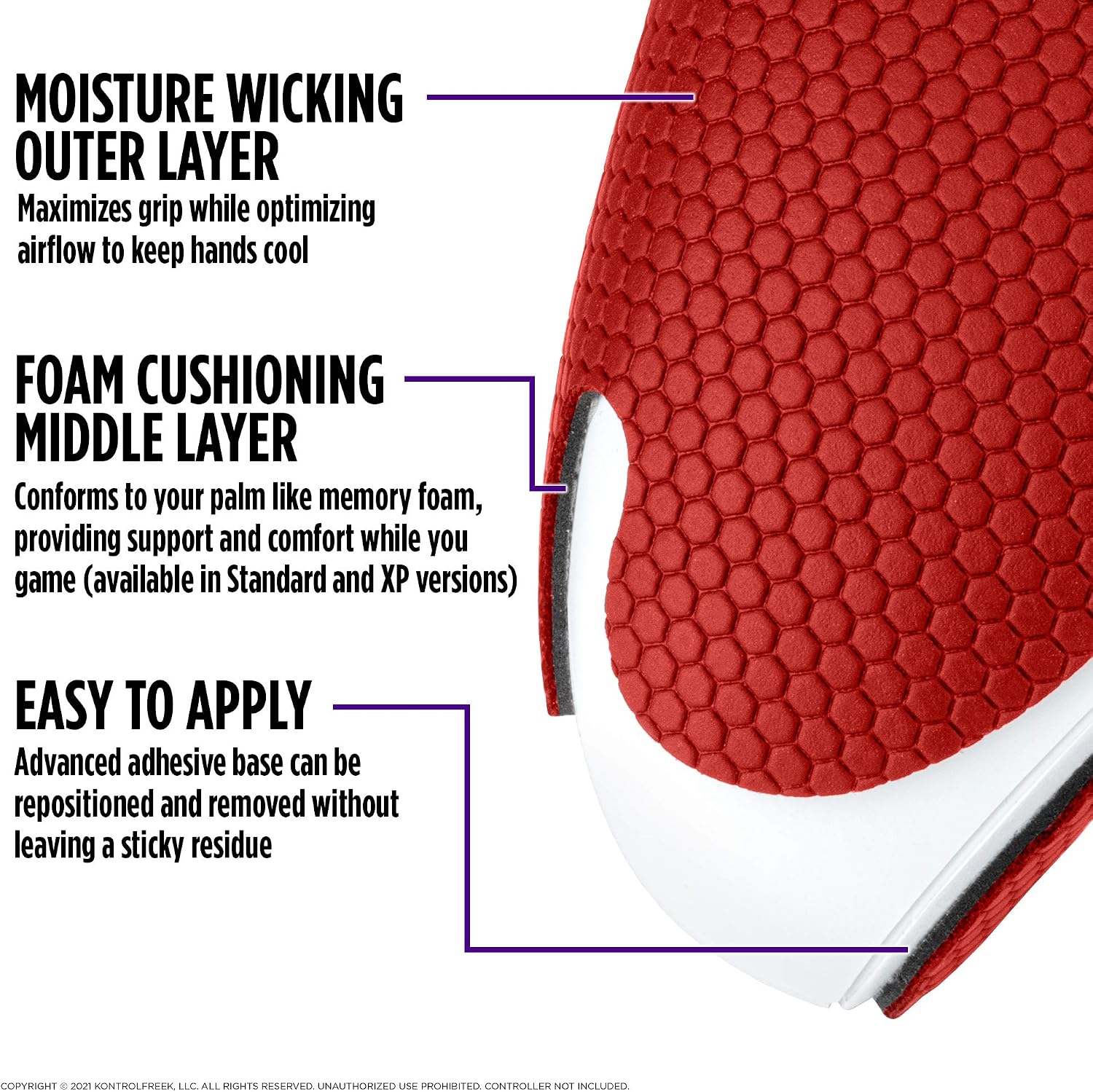 GRIPS PARA CONTROL KONTROLFREEK PERFORMANCE PARA XBOX ONE Y XBOX SERIES X COLOR ROJO INFERNO - 3
