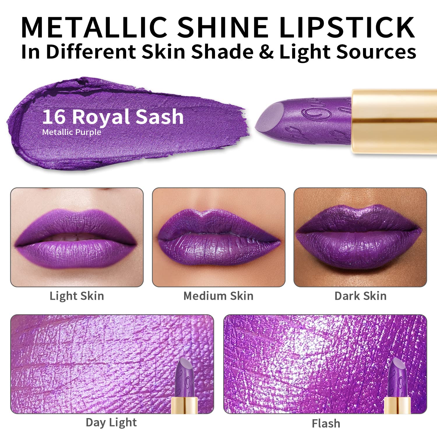 LABIAL OULAC PURPLE METALLIC SHINE ROYAL SASH 16 - 3