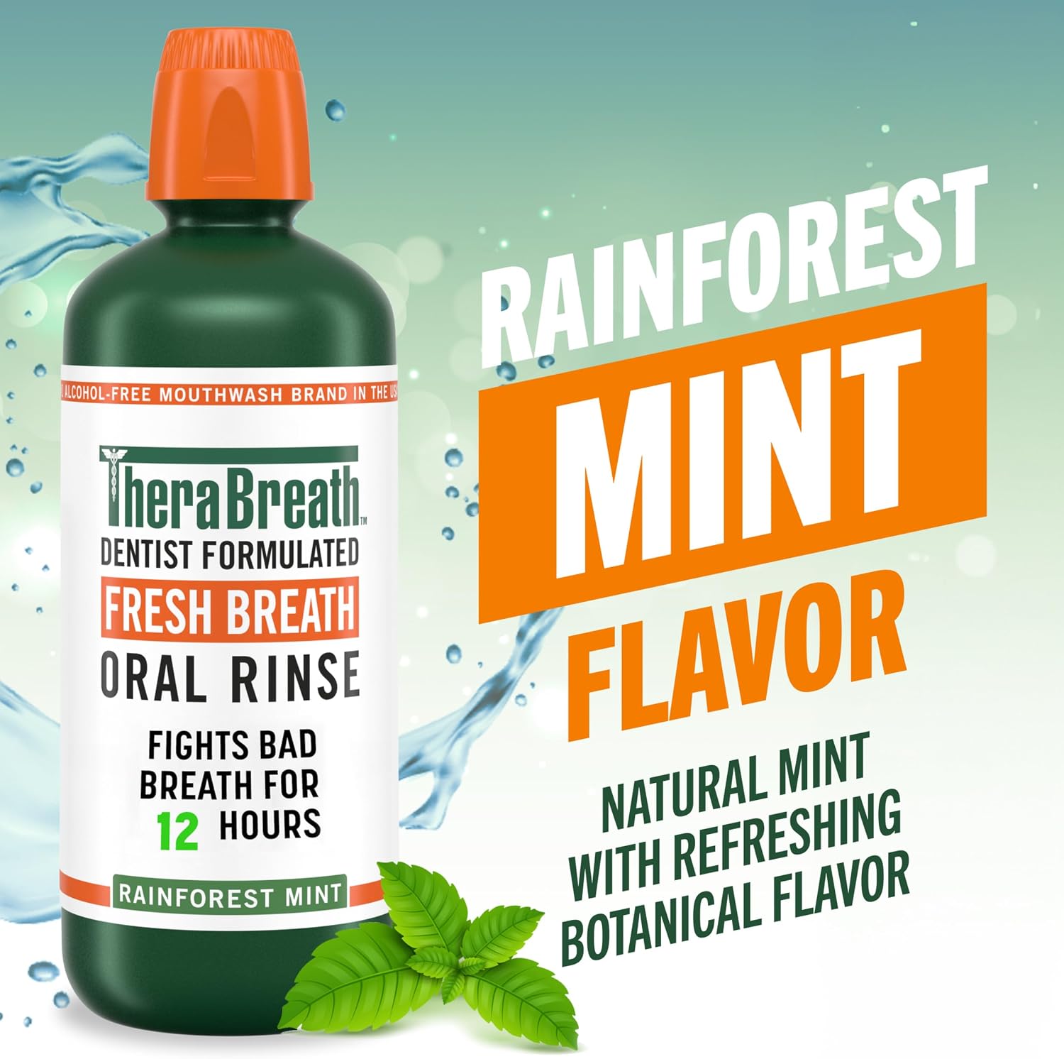 ENJUAGUE BUCAL THERABREATH FRESH BREATH RAINFOREST MINT 1 L - 4