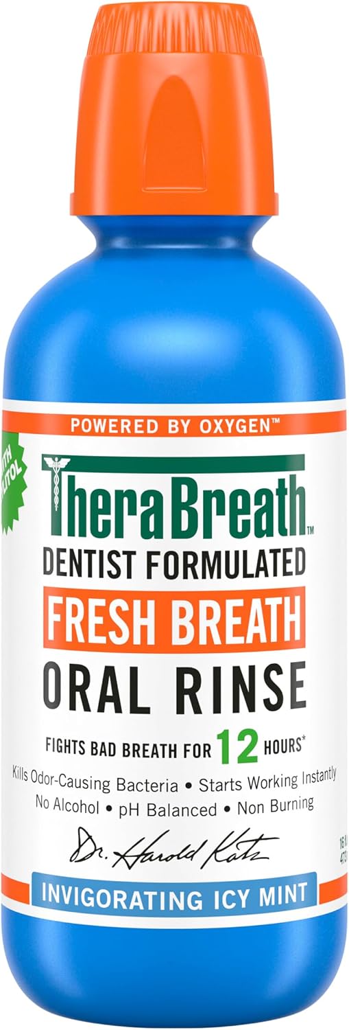ENJUAGUE BUCAL THERABREATH FRESH BREATH ICY MINT 473ML 4 UNIDADES - 1