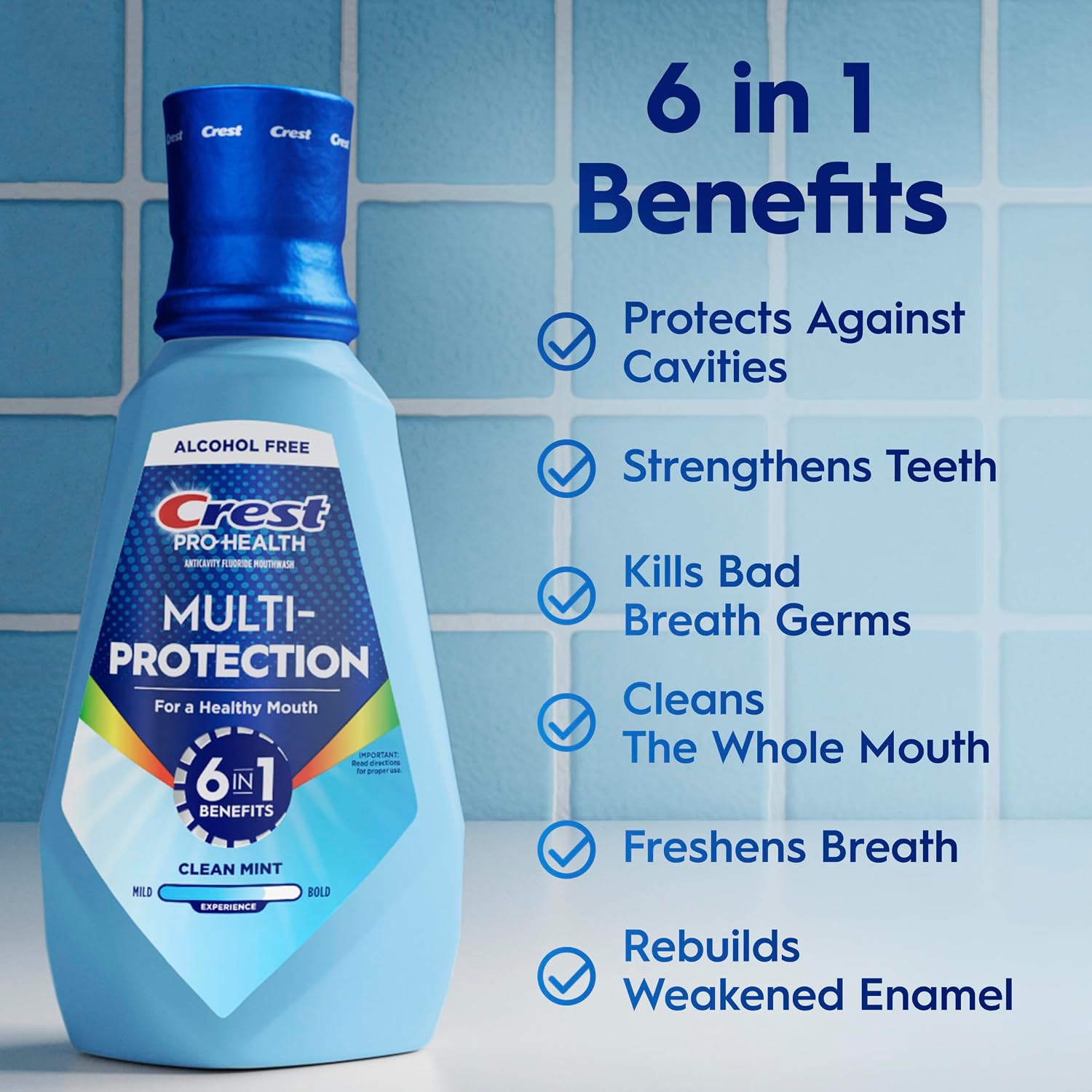 ENJUAGUE BUCAL CREST PRO HEALTH MULTI-PROTECTION 1L PACK 2 - 3