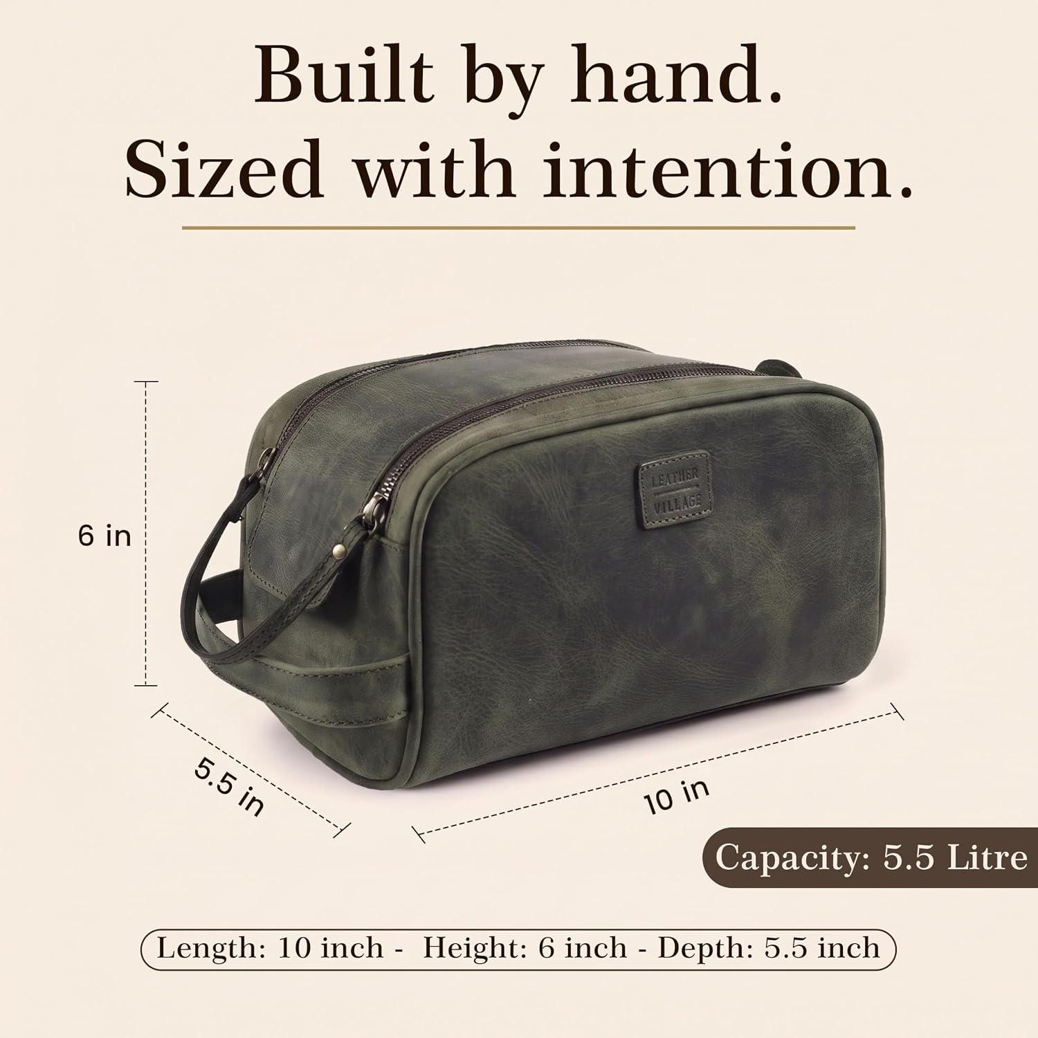 NECESER DE CUERO LEATHER VILLAGE PARA HOMBRE Y MUJER - 5