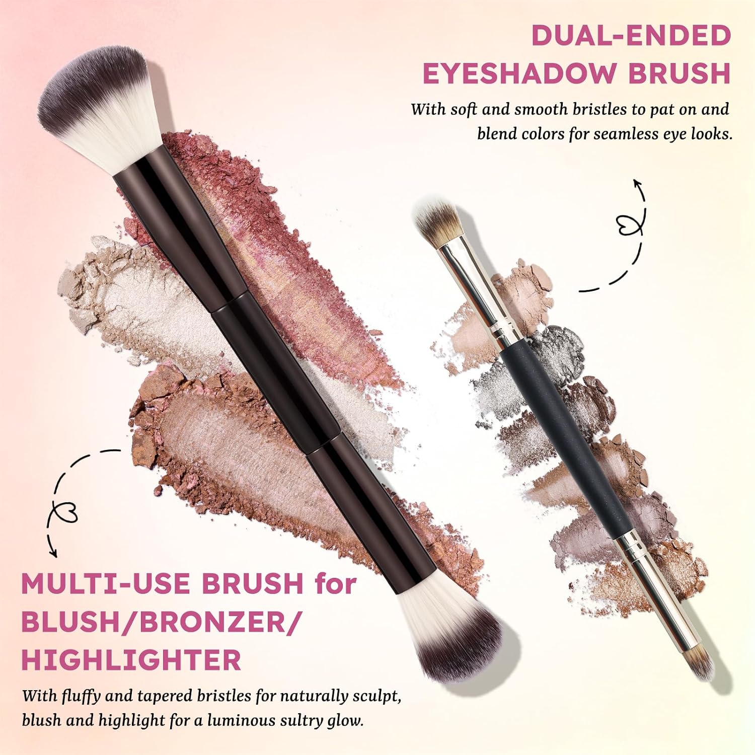 SET DE MAQUILLAJE UCANBE BAKED PALETTE CON RUBOR, ILUMINADOR, BRONCEADOR, 8 SOMBRAS Y BROCHAS - 3
