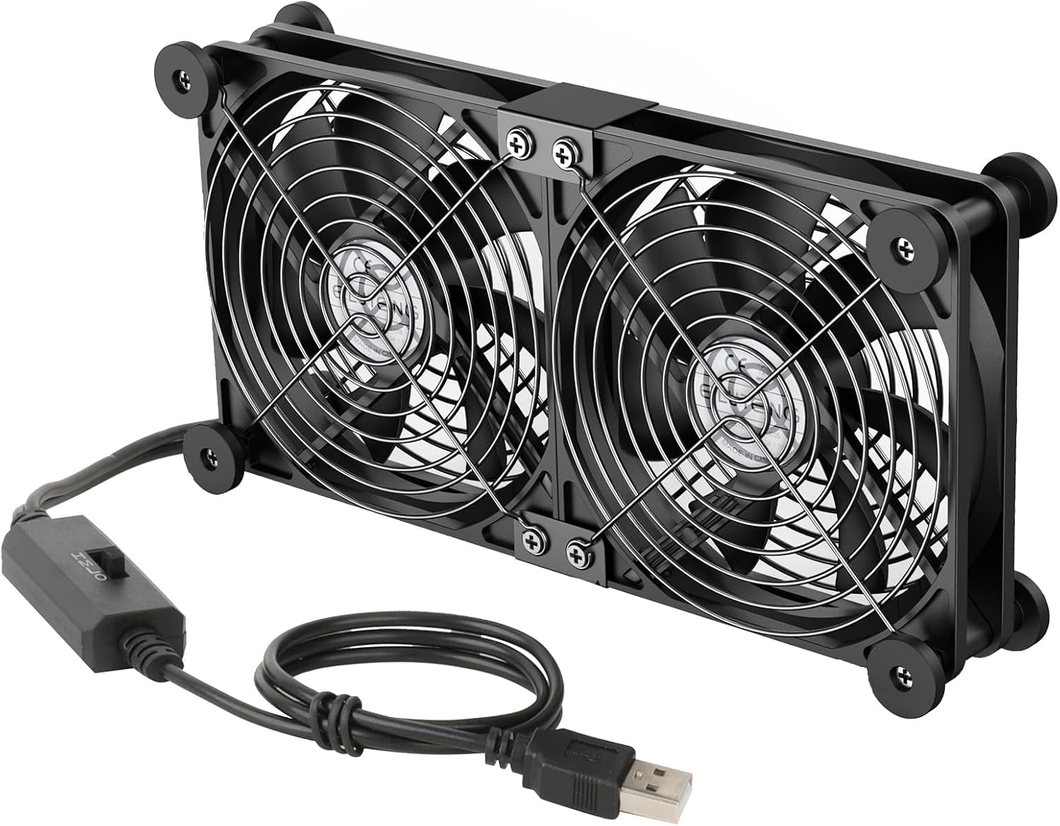 COOLER INTERNO ELUTENG DUAL AC USB 140MM CON CONTROL DE 3 VELOCIDADES - 1
