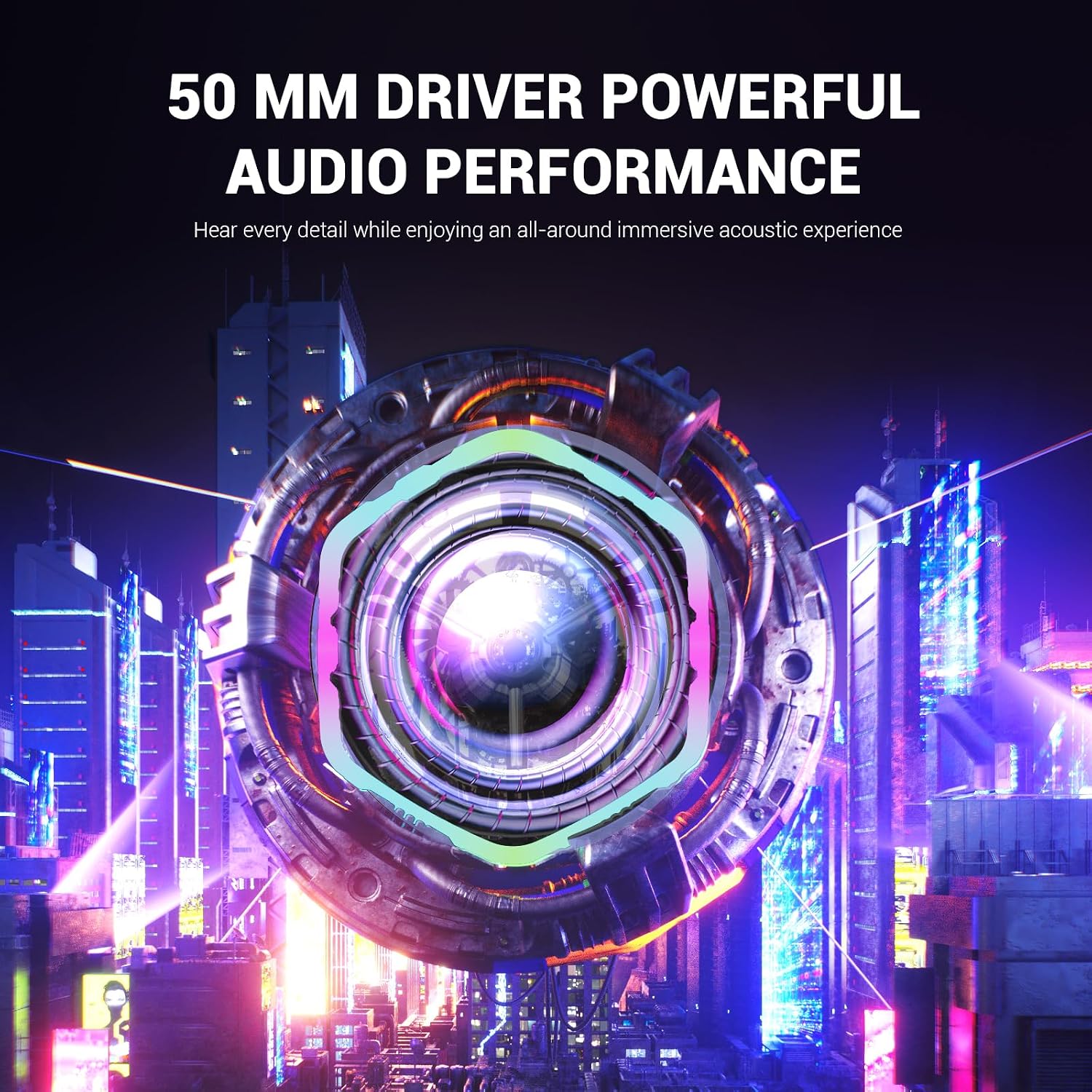 AUDÍFONOS GAMING EKSA E1000 V2 CON USB-C Y USB-A, MICRÓFONO CON CANCELACIÓN DE RUIDO, SONIDO 7.1, LUCES RGB - 5