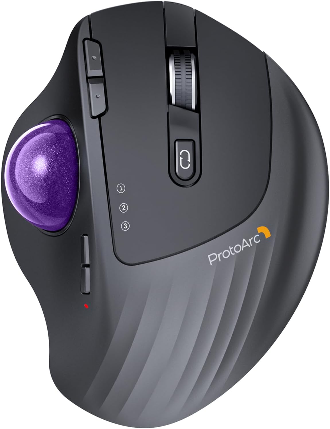 MOUSE TRACKBALL INALÁMBRICO PROTOARC EM01 NL CONTROL CON PULGAR MORADO - 1