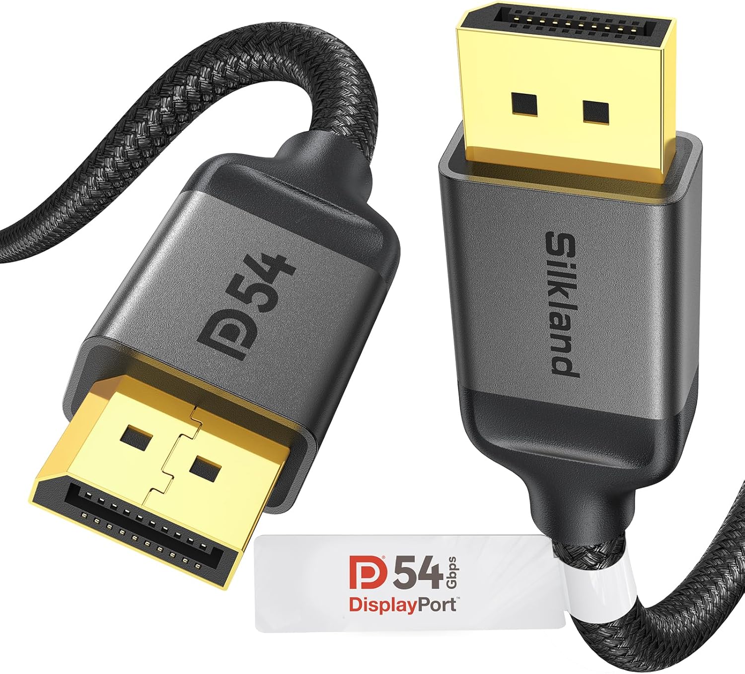 CABLE DISPLAYPORT 2.1 SILKLAND 54GBPS 2 METROS 16K VESA CERTIFICADO - 1
