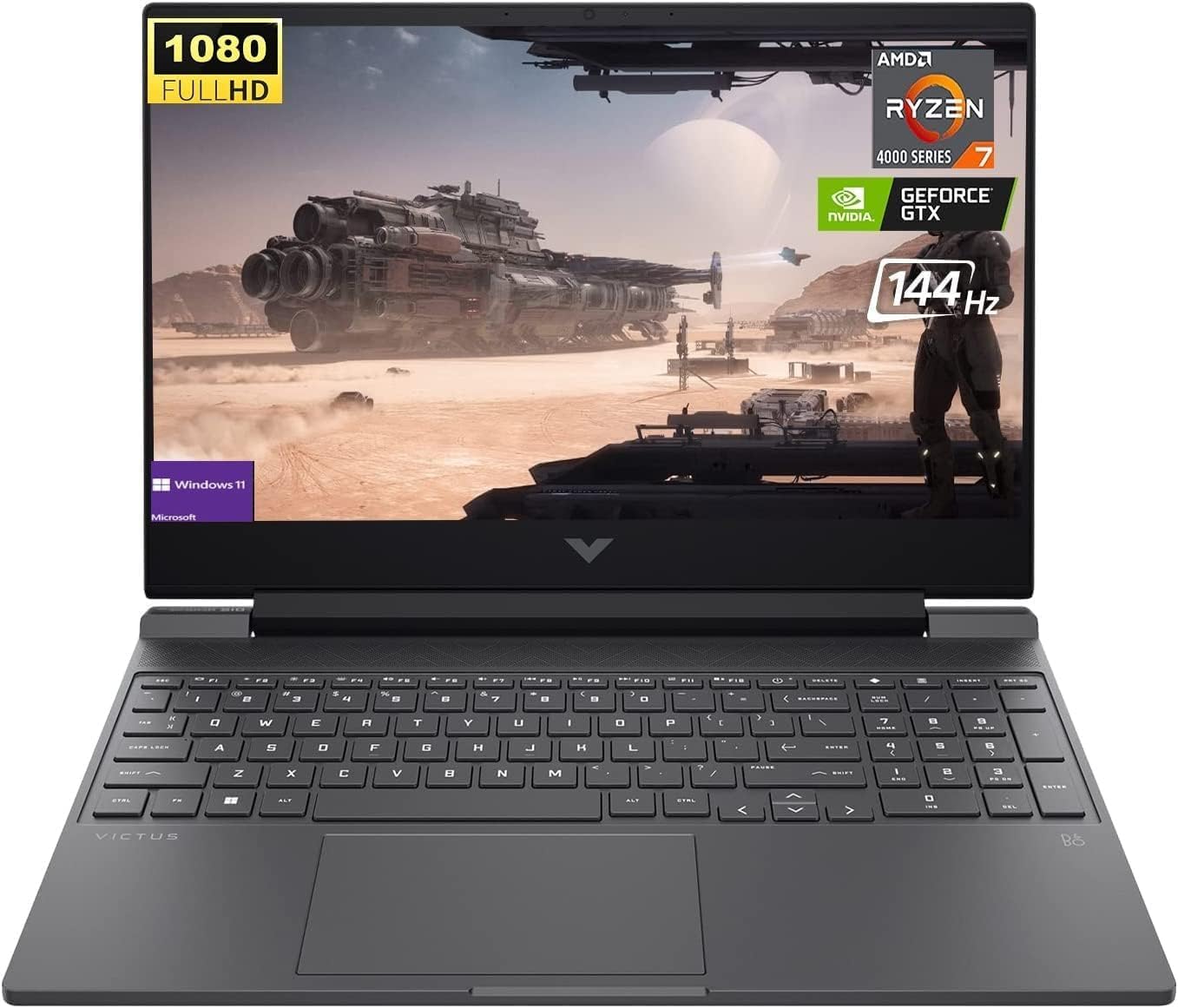 LAPTOP HP VICTUS 15T GAMING 15.6' FHD 144HZ RYZEN 7 5800H RTX 3050 TI 16GB 512GB SSD NEGRO RENOVADA - 1