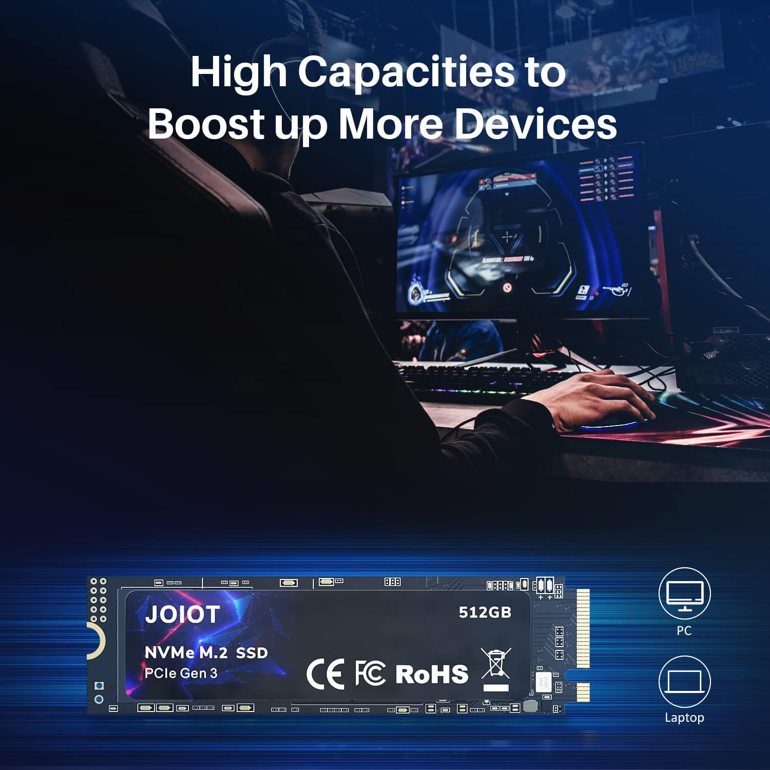 DISCO SÓLIDO INTERNO JOIOT SSD NVME M.2 512GB NEGRO - 5