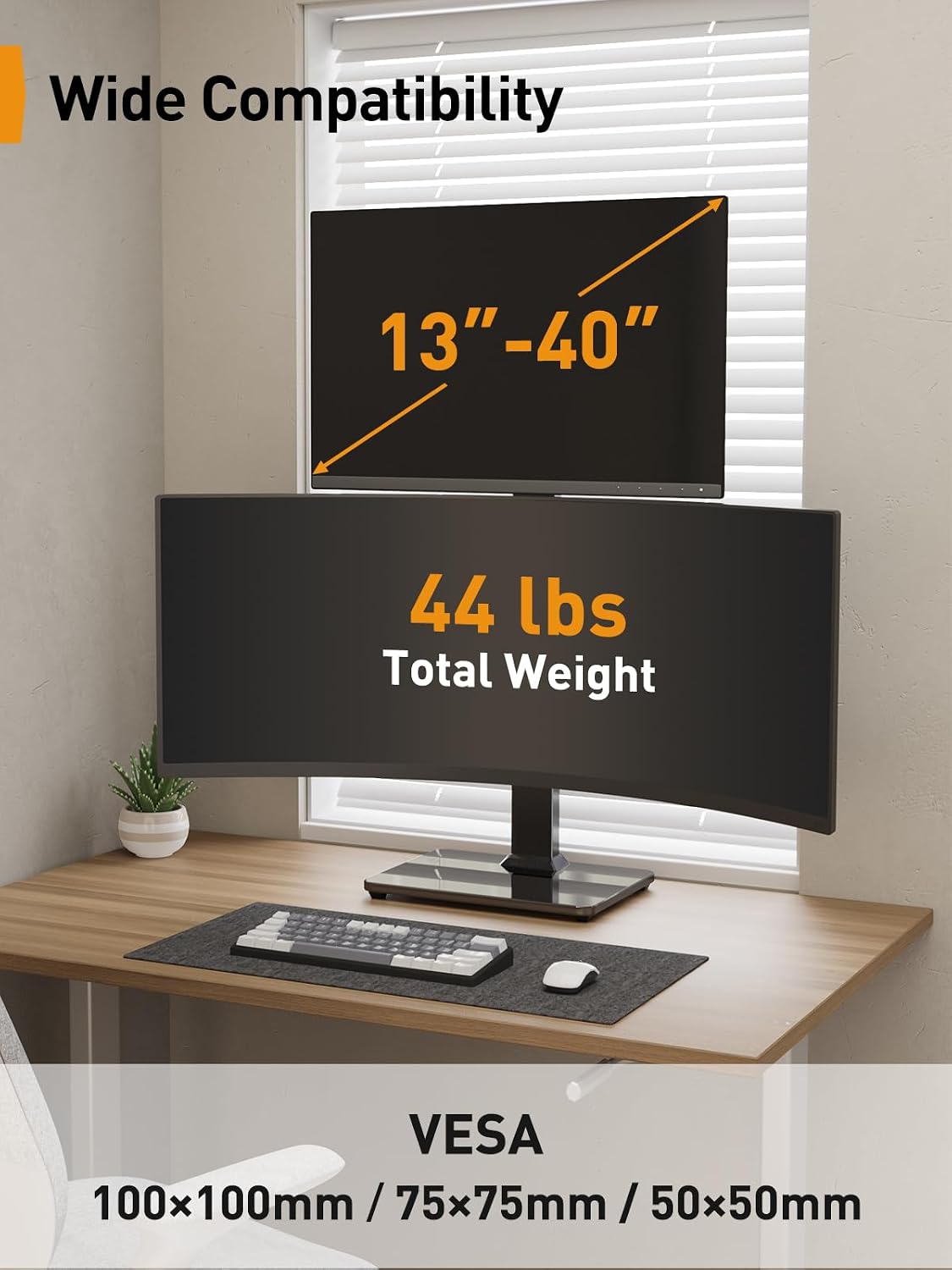 SOPORTE VERTICAL DOBLE PARA MONITORES PERLEGEAR 13-40 PULGADAS HASTA 20 KG - 2