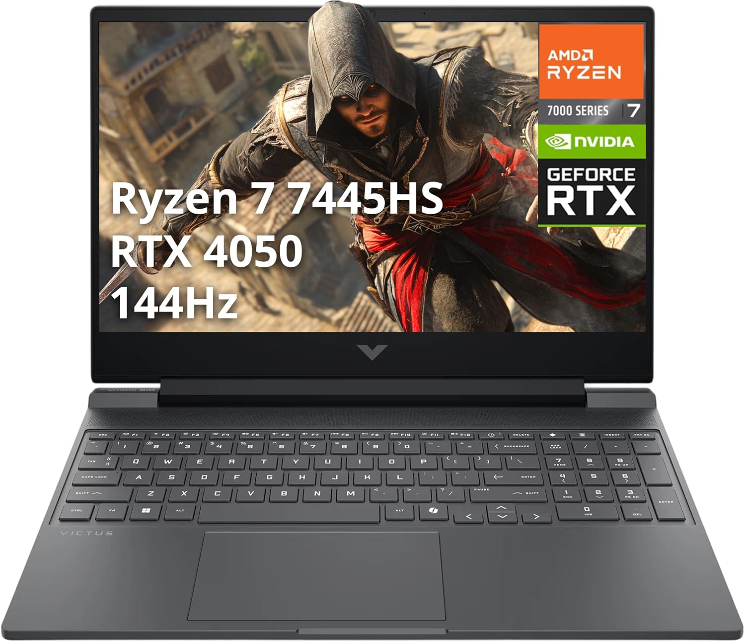 LAPTOP HP VICTUS 15 GAMING 15.6' FHD 144HZ RYZEN 7 7445HS 16GB DDR5 512GB SSD RTX 4050 6GB (RENOVADO) - 1