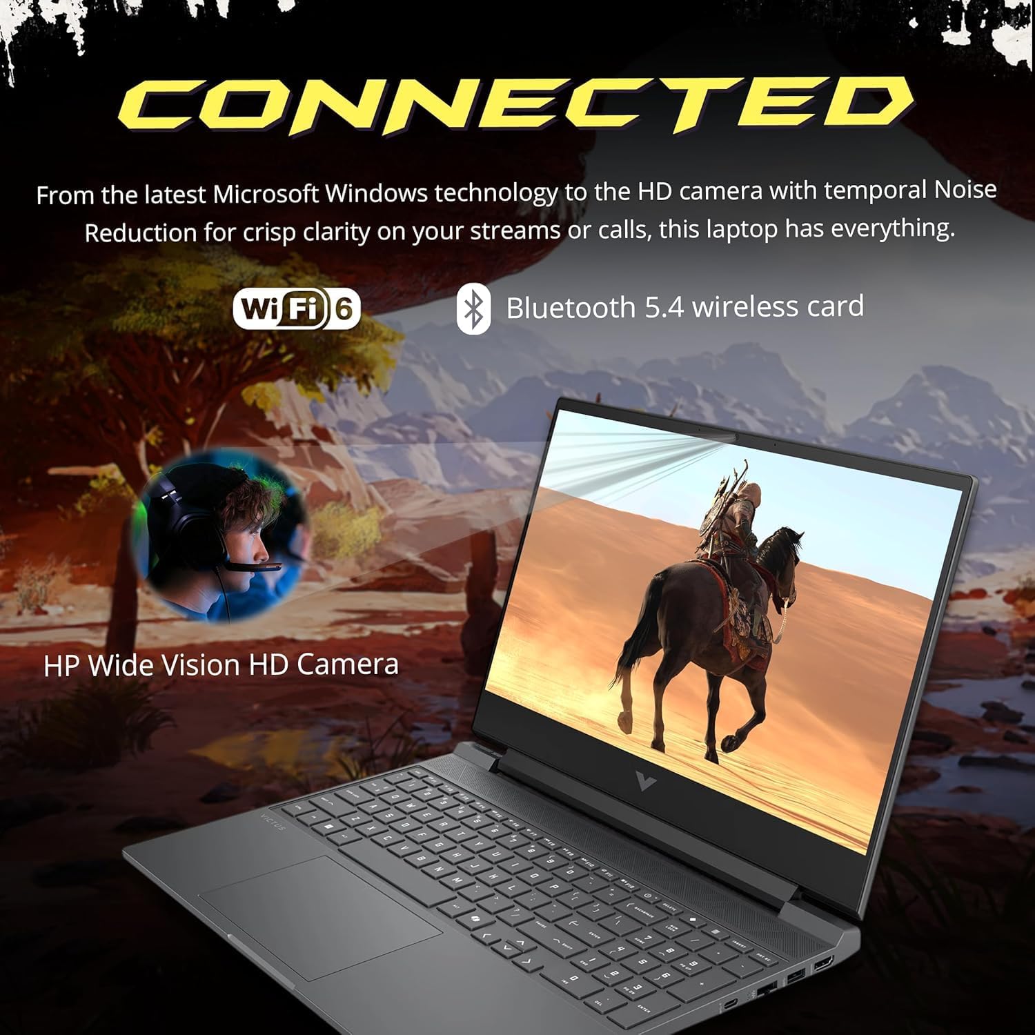 LAPTOP HP VICTUS 15 GAMING 15.6' FHD 144HZ RYZEN 7 7445HS 16GB DDR5 512GB SSD RTX 4050 6GB (RENOVADO) - 2