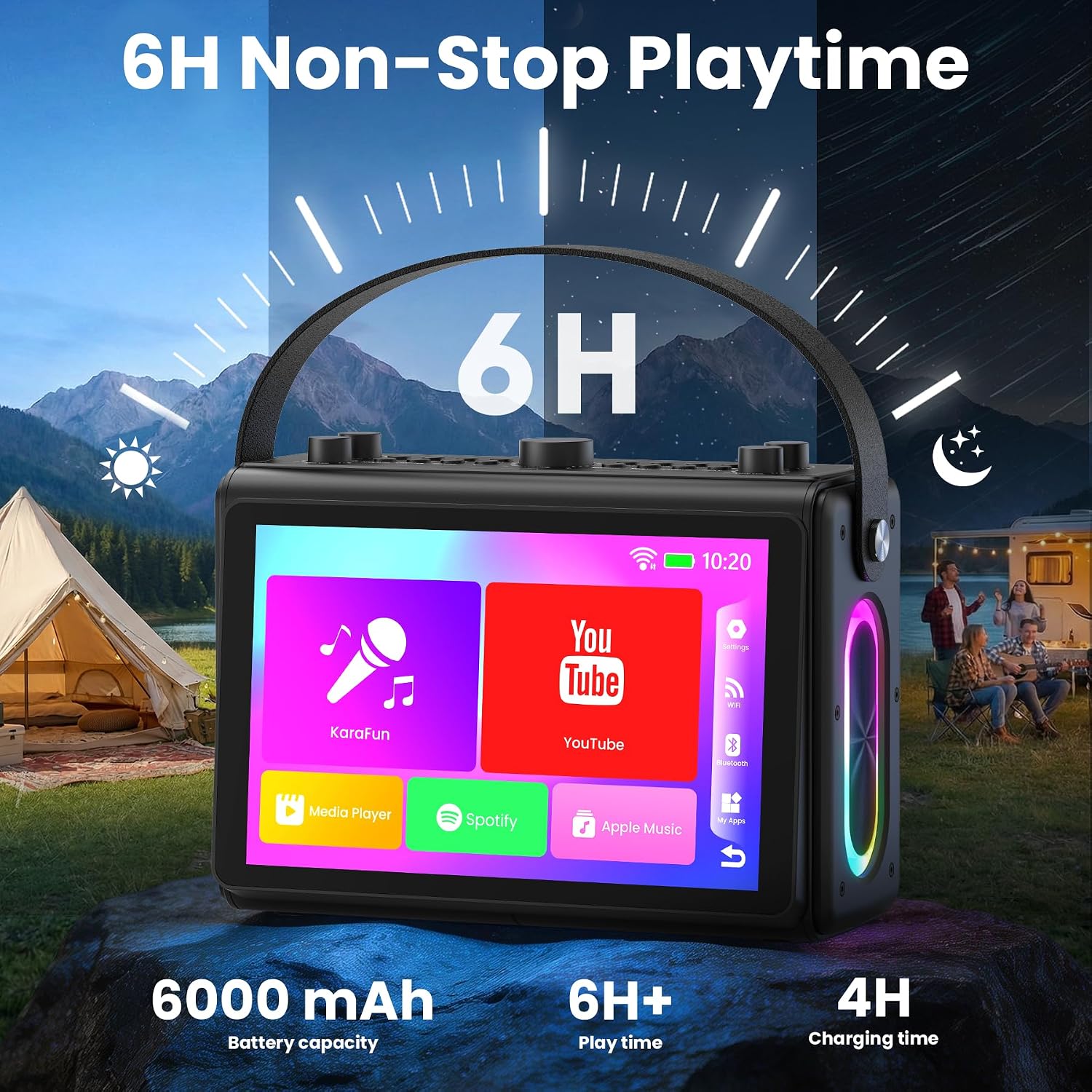 MÁQUINA DE KARAOKE VERKSTAR CON PANTALLA HD 10.1' Y 2 MICRÓFONOS INALÁMBRICOS - 5