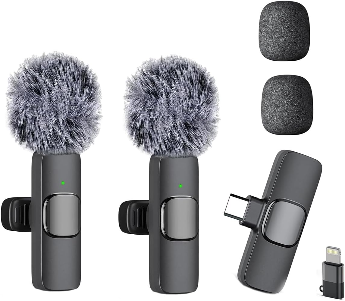 MICRÓFONO LAVALIER INALÁMBRICO CAIORD MINI PARA IPHONE Y ANDROID - 1