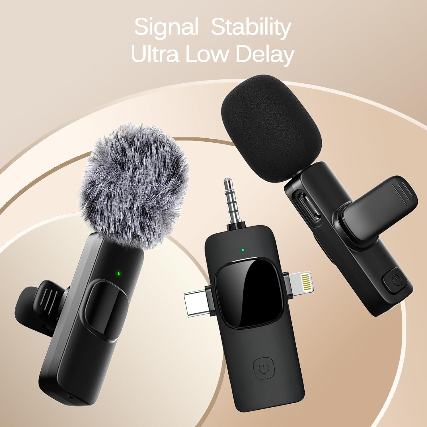 MICRÓFONO LAVALIER INALÁMBRICO PROFESIONAL LIZHUZHONG 3 EN 1 PARA IPHONE Y IPAD - 5