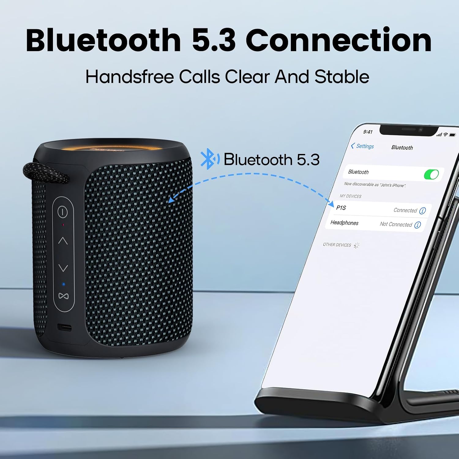 PARLANTE BLUETOOTH PORTÁTIL DEEYAPLE 15W IP67 RESISTENTE AL AGUA Y POLVO AZUL NEGRO - 4