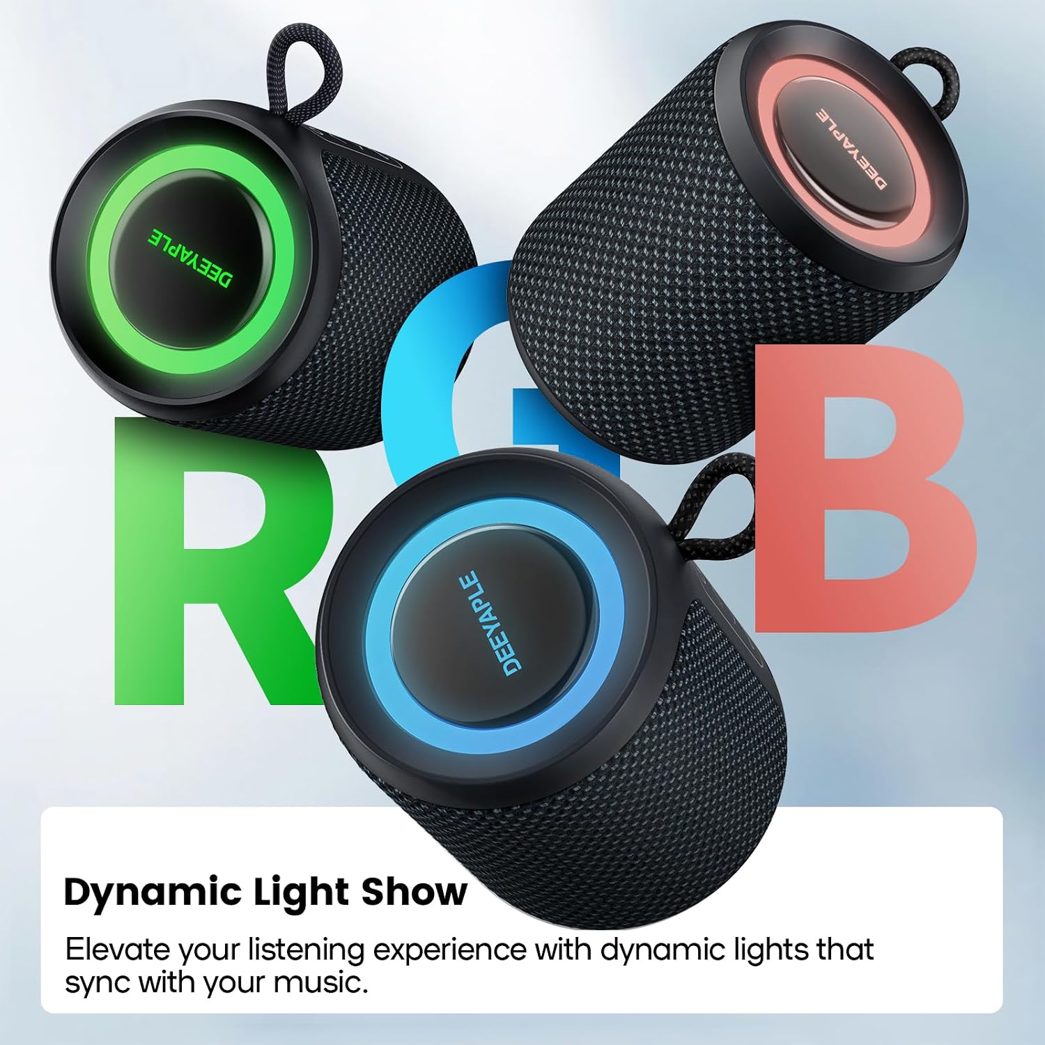 PARLANTE BLUETOOTH PORTÁTIL DEEYAPLE 15W IP67 RESISTENTE AL AGUA Y POLVO AZUL NEGRO - 5