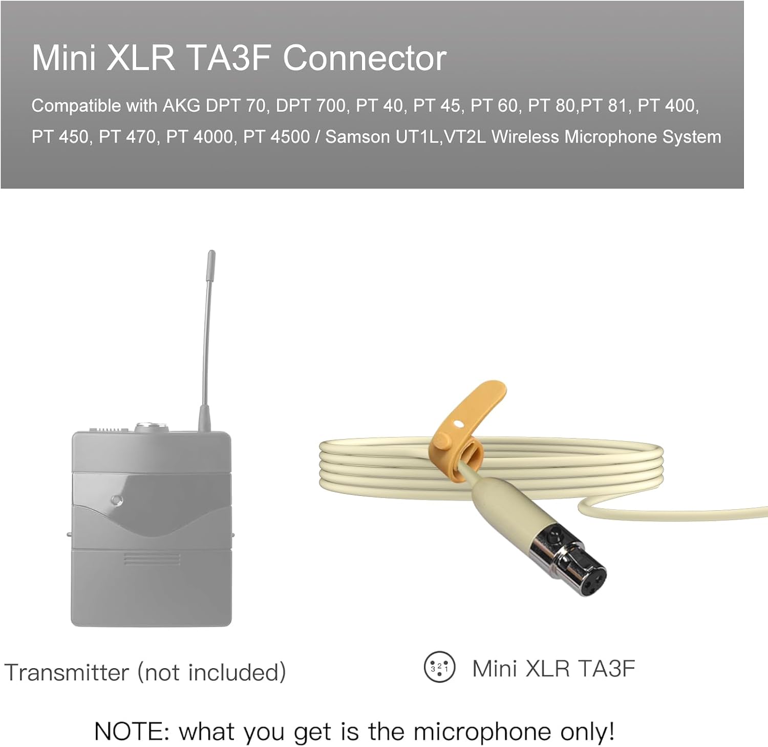 MICRÓFONO HEADSET KENBAIDIO DUAL EARSET CONDENSER MINI XLR 3 PIN TA3F - 5