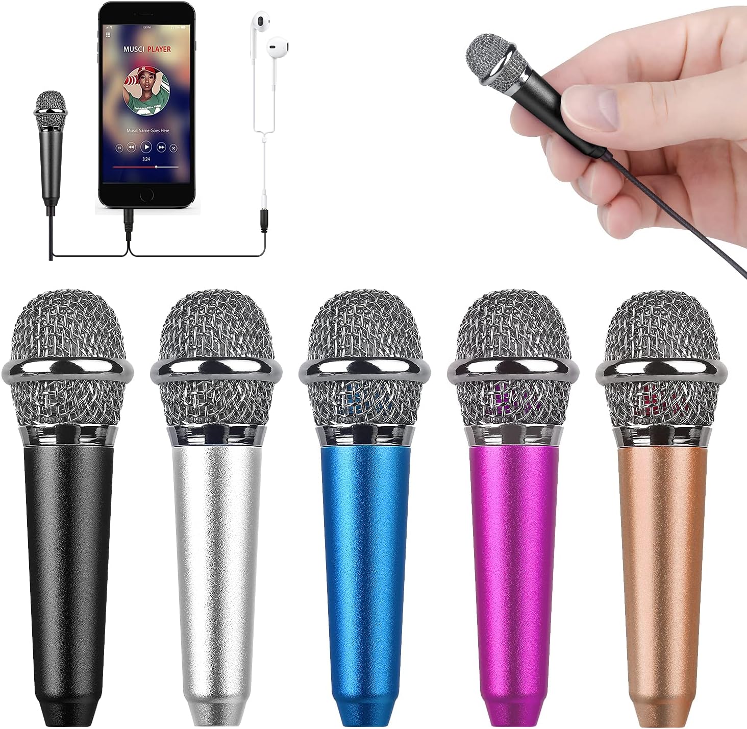 MICRÓFONO PORTÁTIL MINI PARA VOZ E INSTRUMENTOS UNIWIT NEGRO - 1
