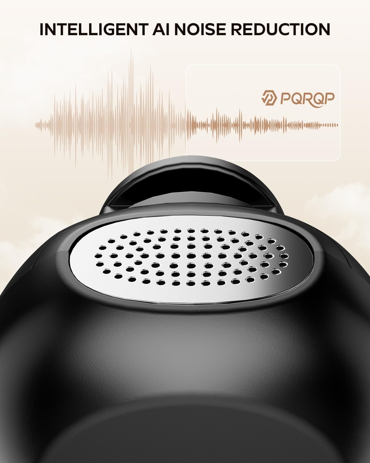 MICRÓFONO LAVALIER INALÁMBRICO PQRQP PARA IPHONE/IPAD/ANDROID CON CANCELACIÓN DE RUIDO AI Y ESTUCHE DE CARGA - 2